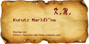 Kurutz Marléne névjegykártya